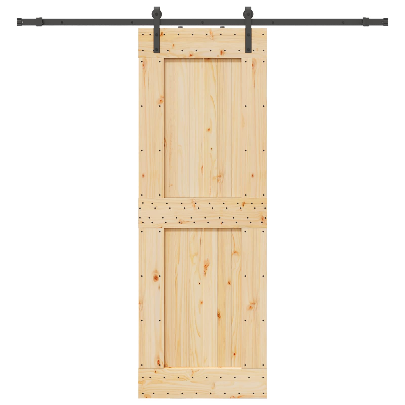 Klizna vrata NARVIK Prirodna i crna 80 x 210 cm (213,5 cm)