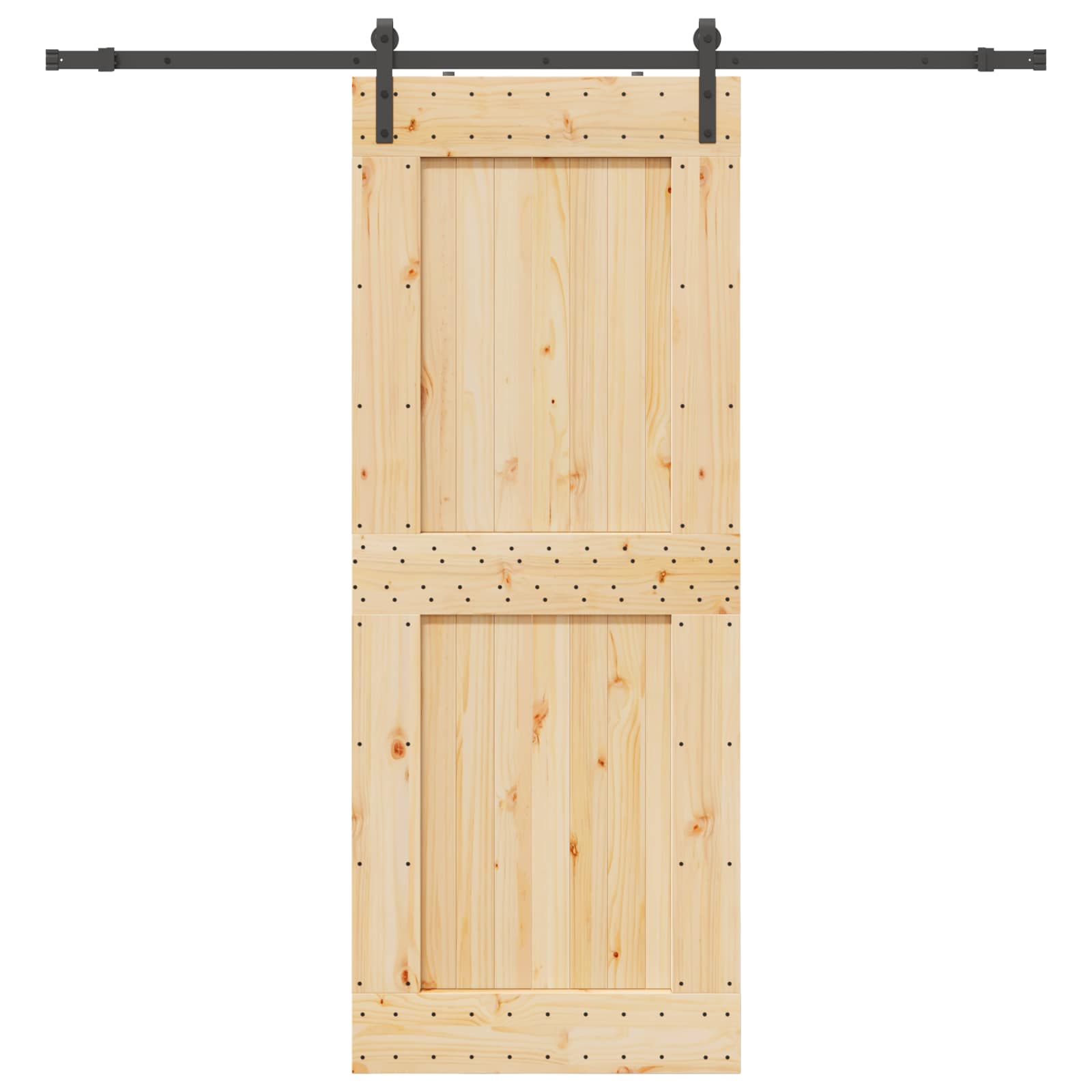 Klizna vrata NARVIK Prirodna i crna 90 x 210 cm (213,5 cm)
