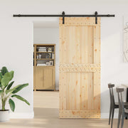 Klizna vrata NARVIK 95 x 210 cm (213,5 cm) Prirodna i crna