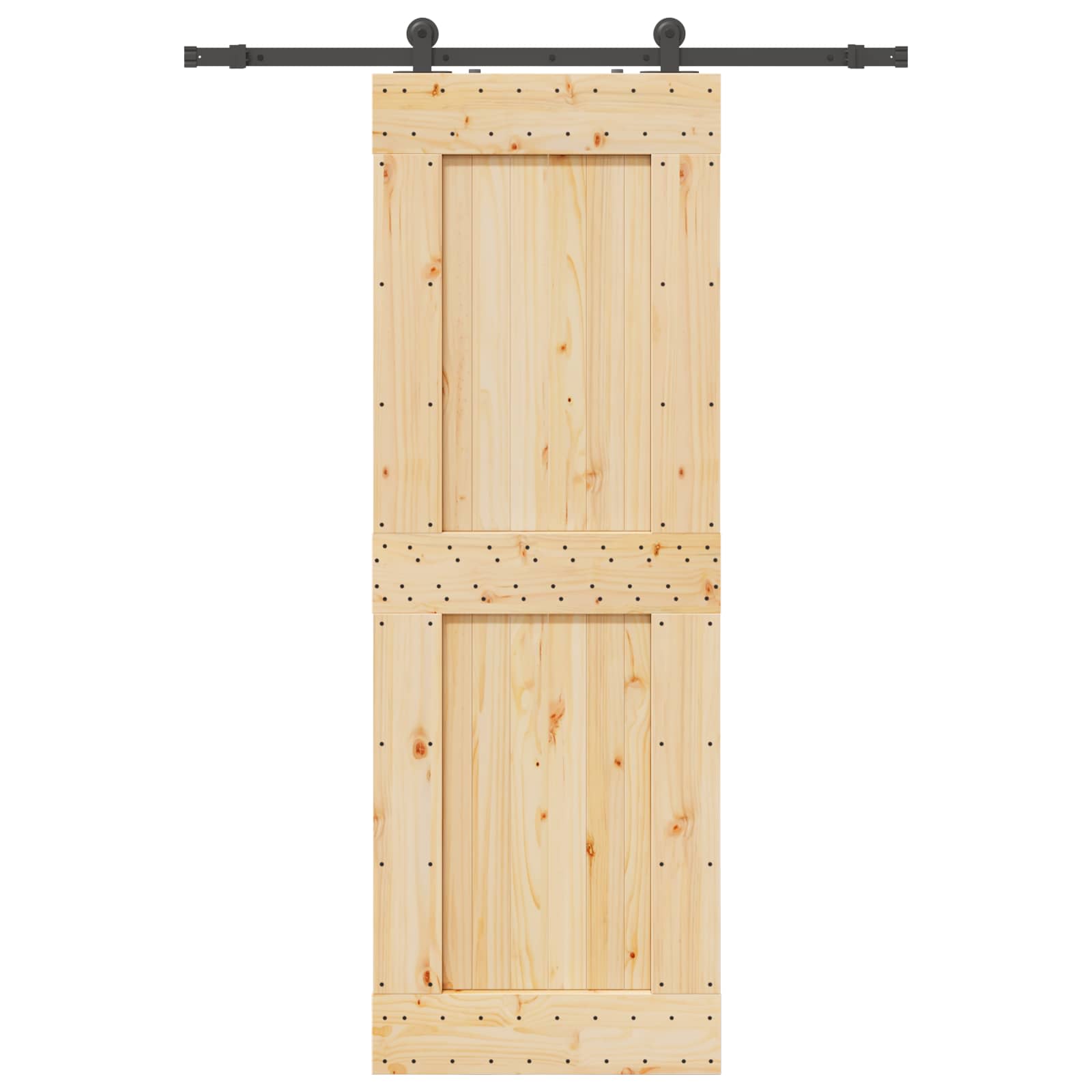 Klizna vrata NARVIK Prirodna i crna 80 x 210 cm (152,5 cm)