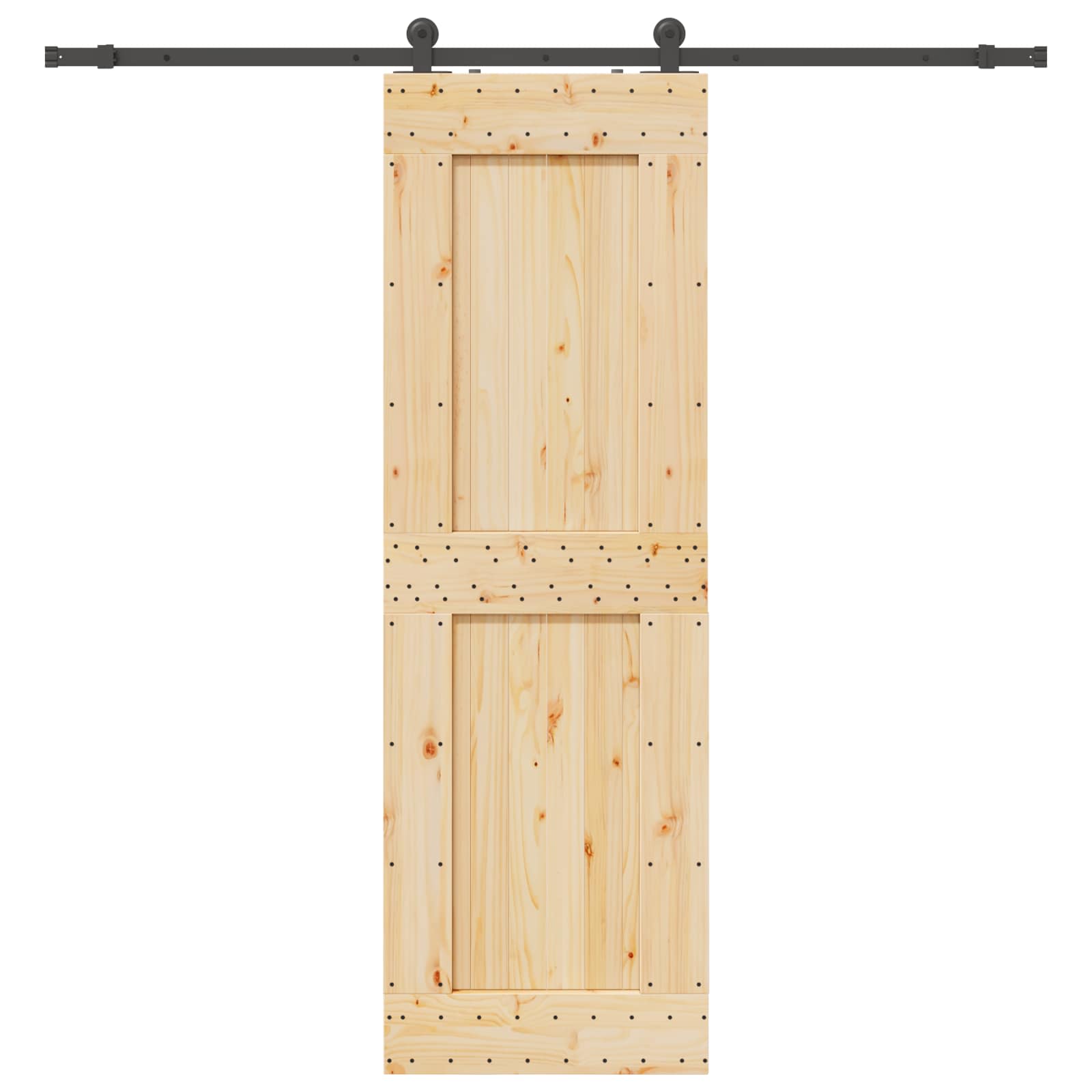Klizna vrata NARVIK Prirodna i crna 70 x 210 cm (213,5 cm)