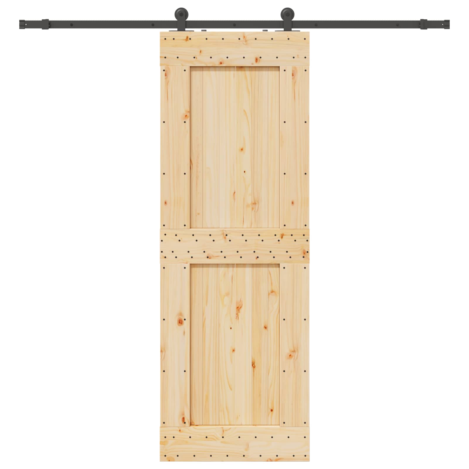 Klizna vrata NARVIK Prirodna i crna 80 x 210 cm (213,5 cm)