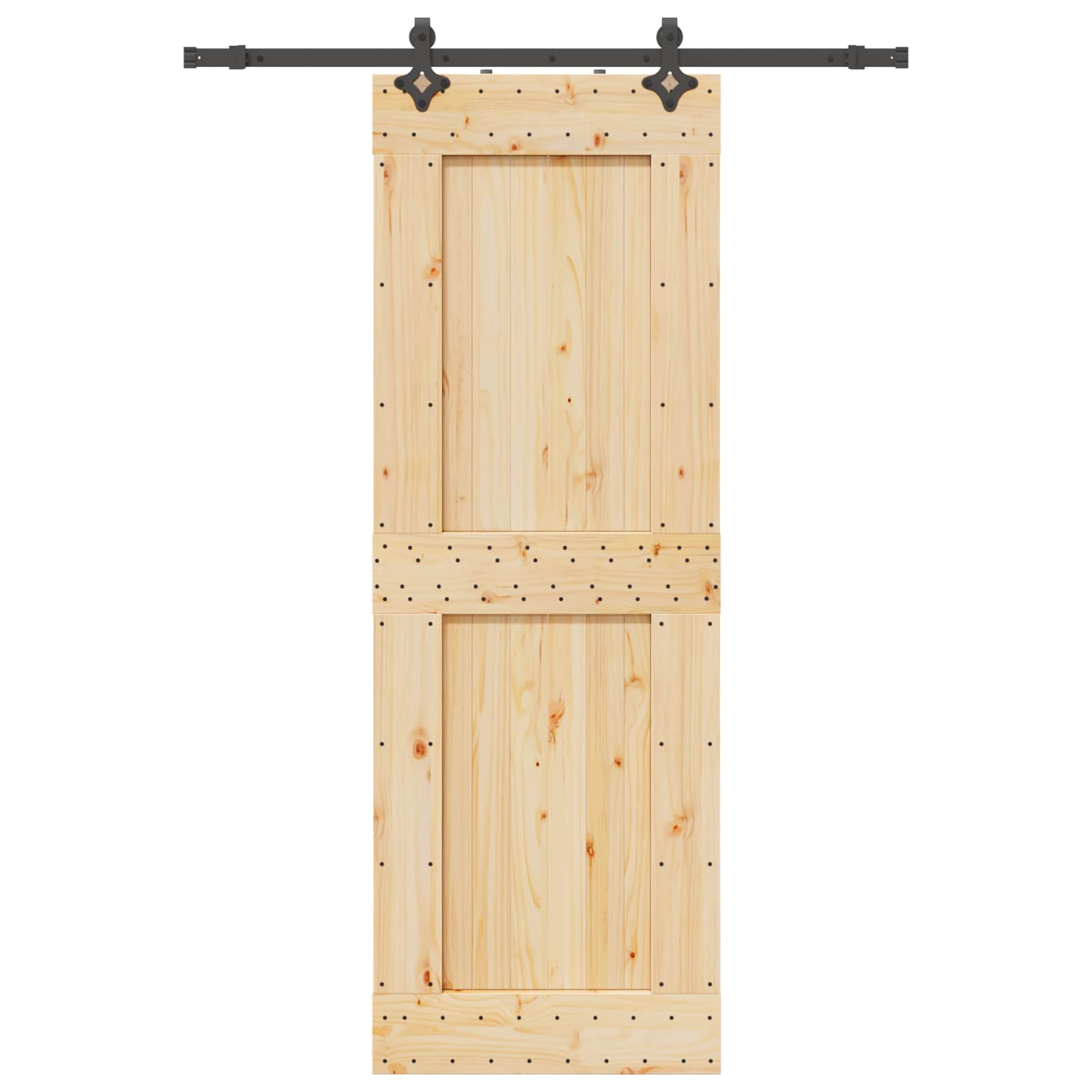 Klizna vrata NARVIK Prirodna i crna 80 x 210 cm (152,5 cm)