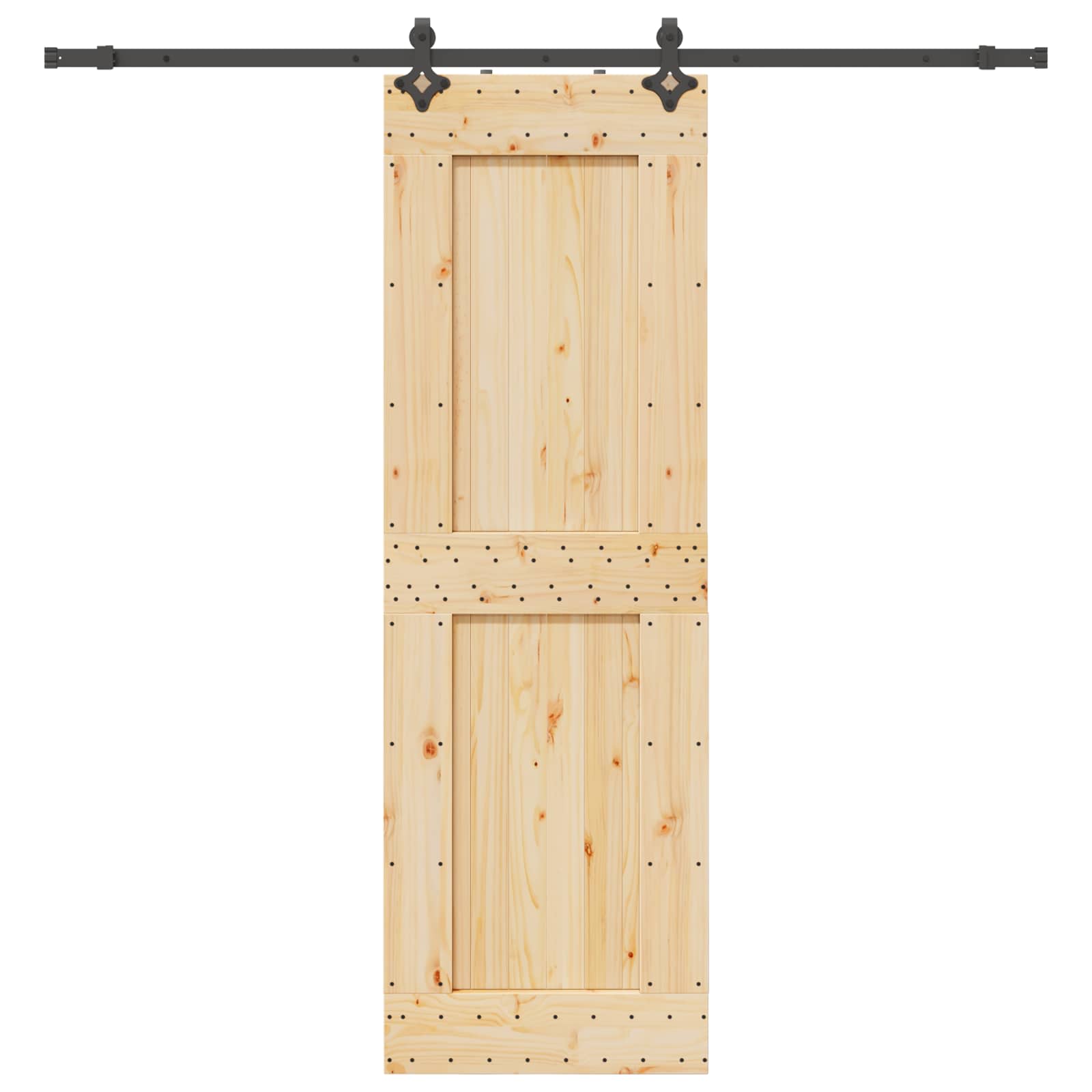 Klizna vrata NARVIK Prirodna i crna 70 x 210 cm (213,5 cm)