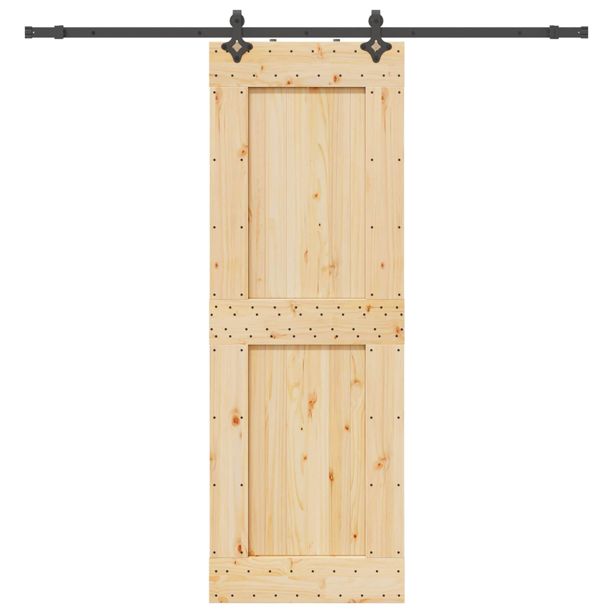 Klizna vrata NARVIK Prirodna i crna 80 x 210 cm (213,5 cm)