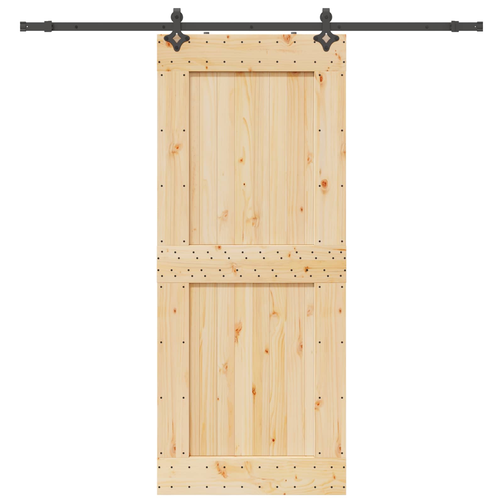Klizna vrata NARVIK Prirodna i crna 95 x 210 cm (213,5 cm)