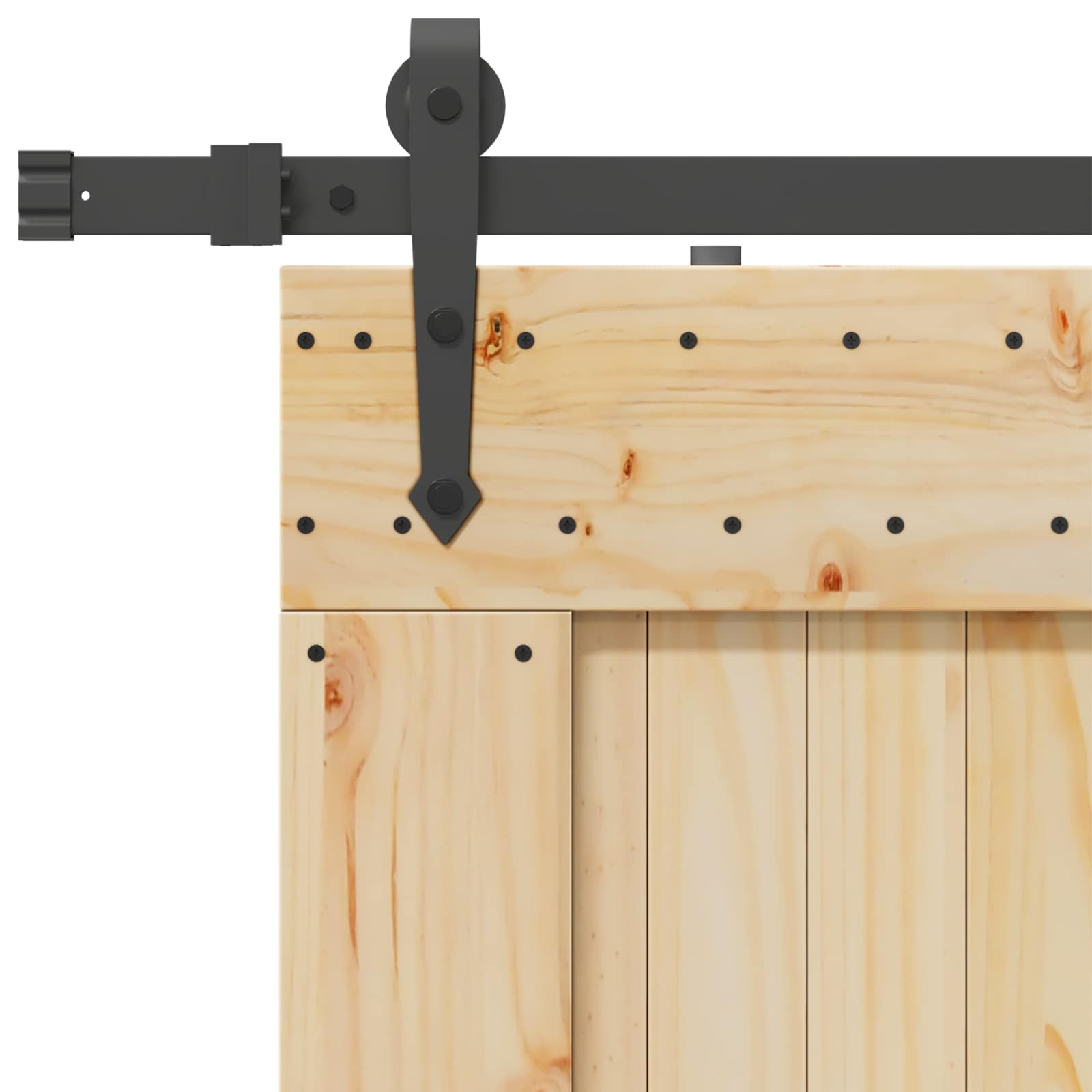 Klizna vrata NARVIK Prirodna i crna 70 x 210 cm (213,5 cm)