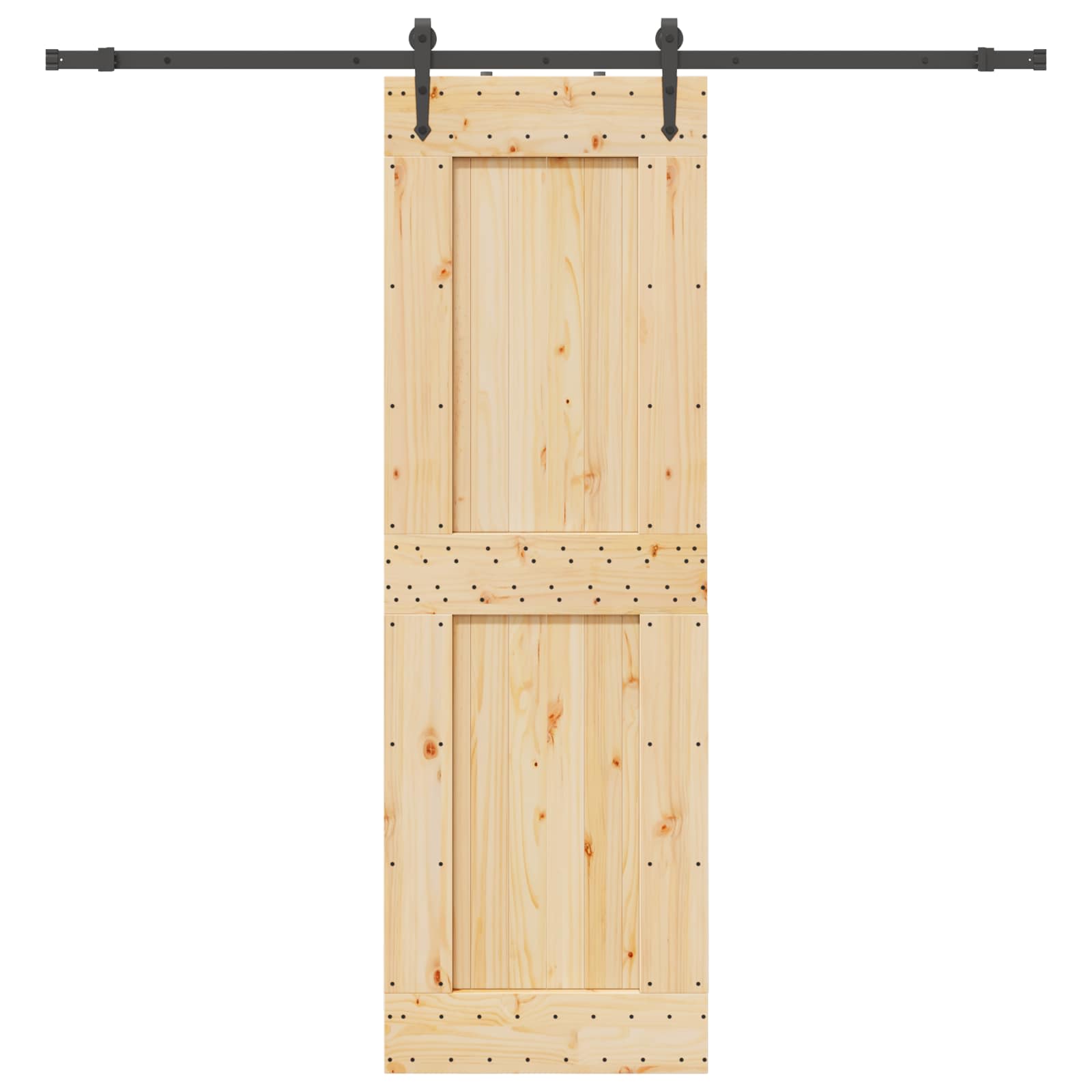 Klizna vrata NARVIK Prirodna i crna 70 x 210 cm (213,5 cm)