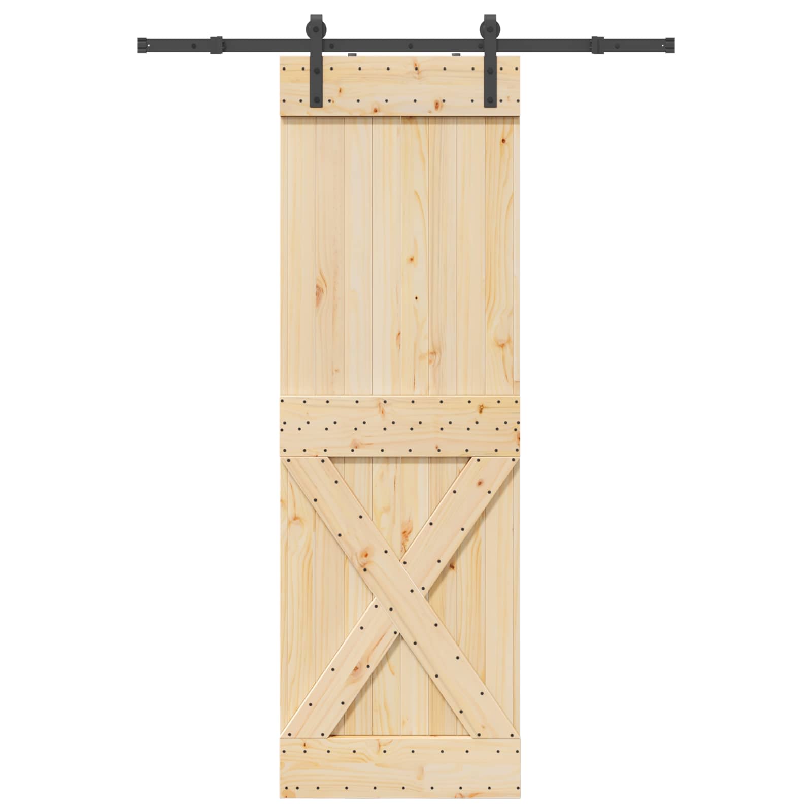 Klizna vrata NARVIK 70 x 210 cm (152,5 cm) Prirodna i crna