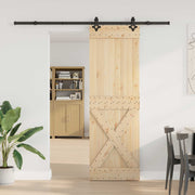 Klizna vrata NARVIK Prirodna i crna 70 x 210 cm (213,5 cm)