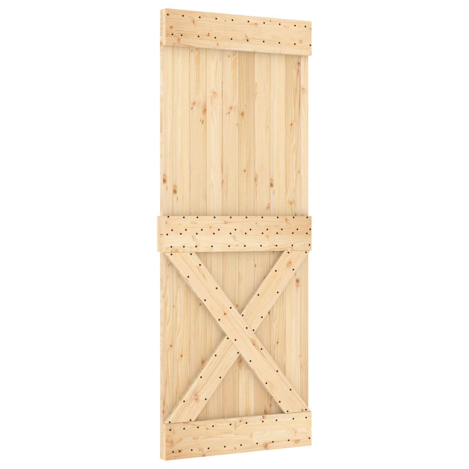 Klizna vrata NARVIK Prirodna i crna 80 x 210 cm (213,5 cm)