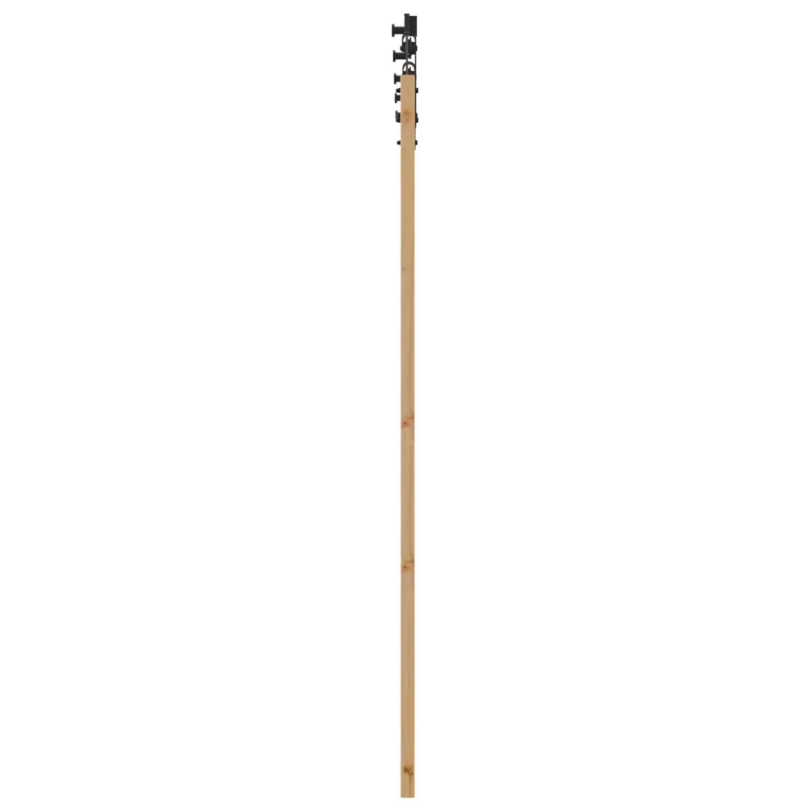 Klizna vrata Prirodna i crna 61 x 198,5 cm Masivna borovina