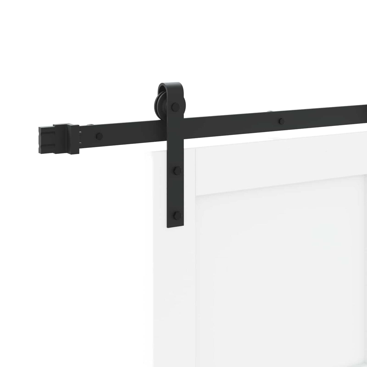 Klizna vrata 83 x 202 cm Masivna borovina Bijela i crna