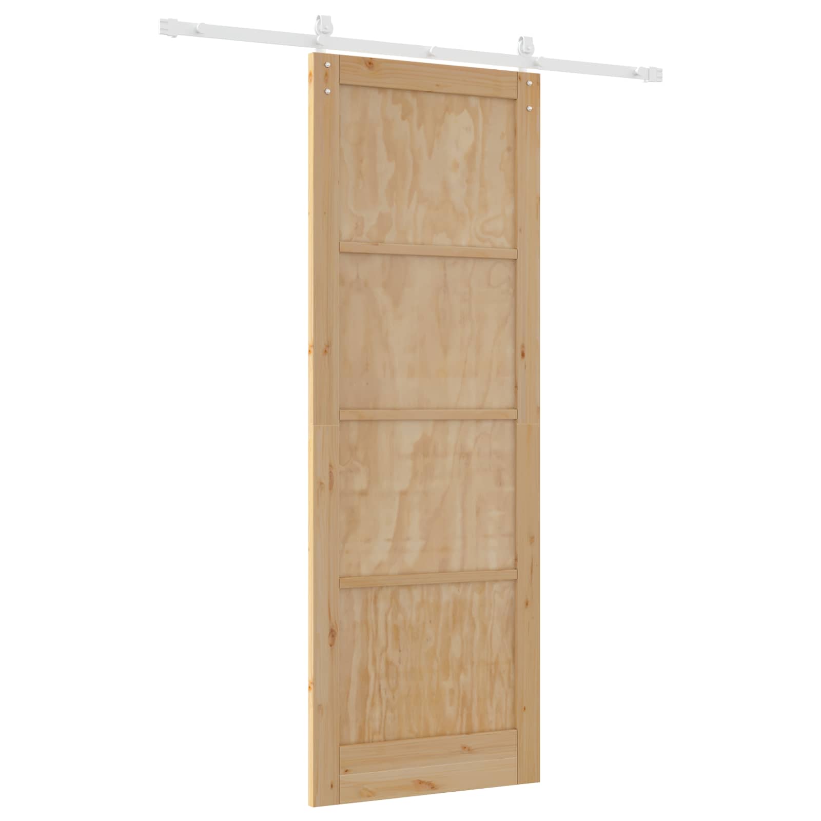 Klizna vrata Prirodna i bijela 83 x 232 cm Masivna borovina
