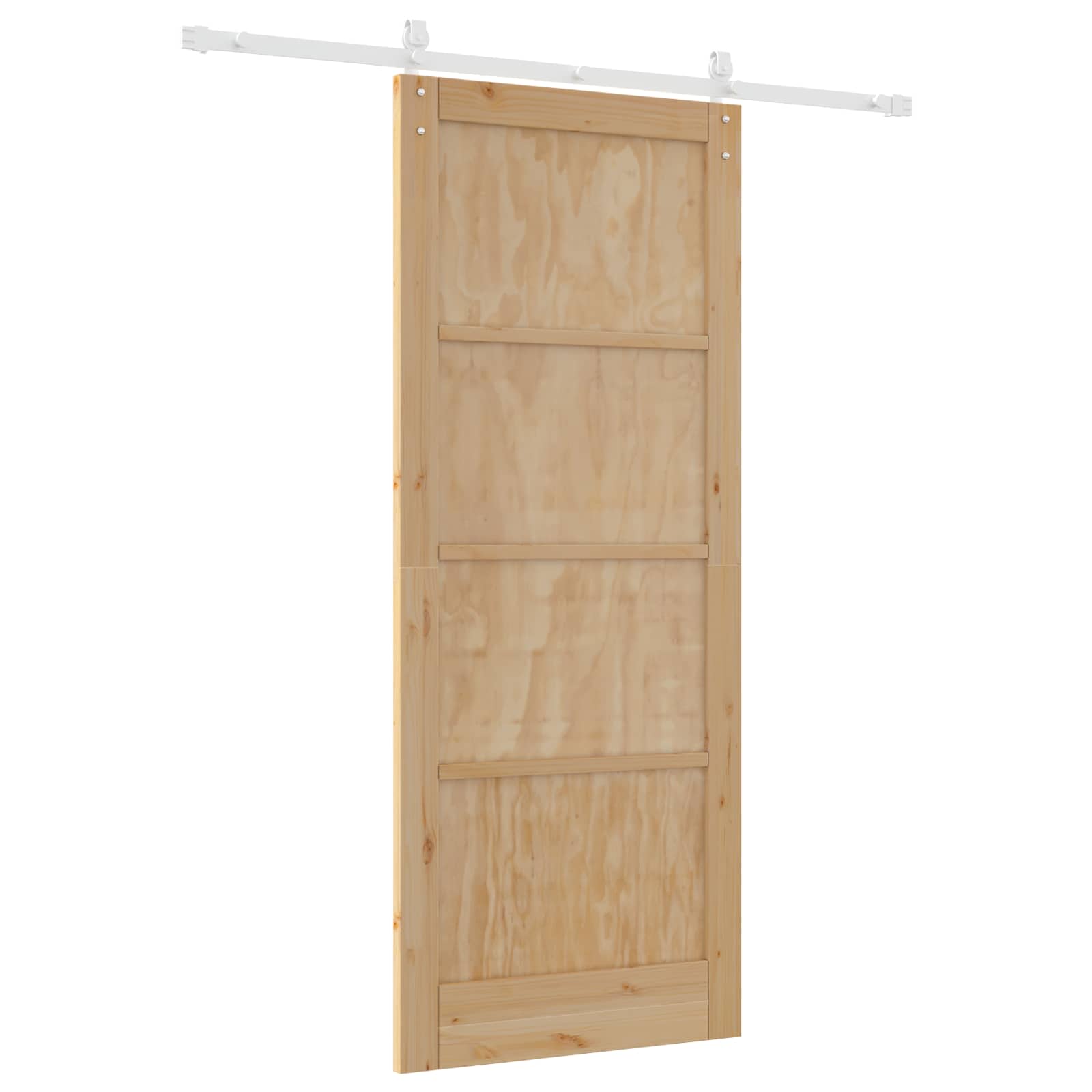 Klizna vrata Prirodna i bijela 86 x 211 cm Masivna borovina