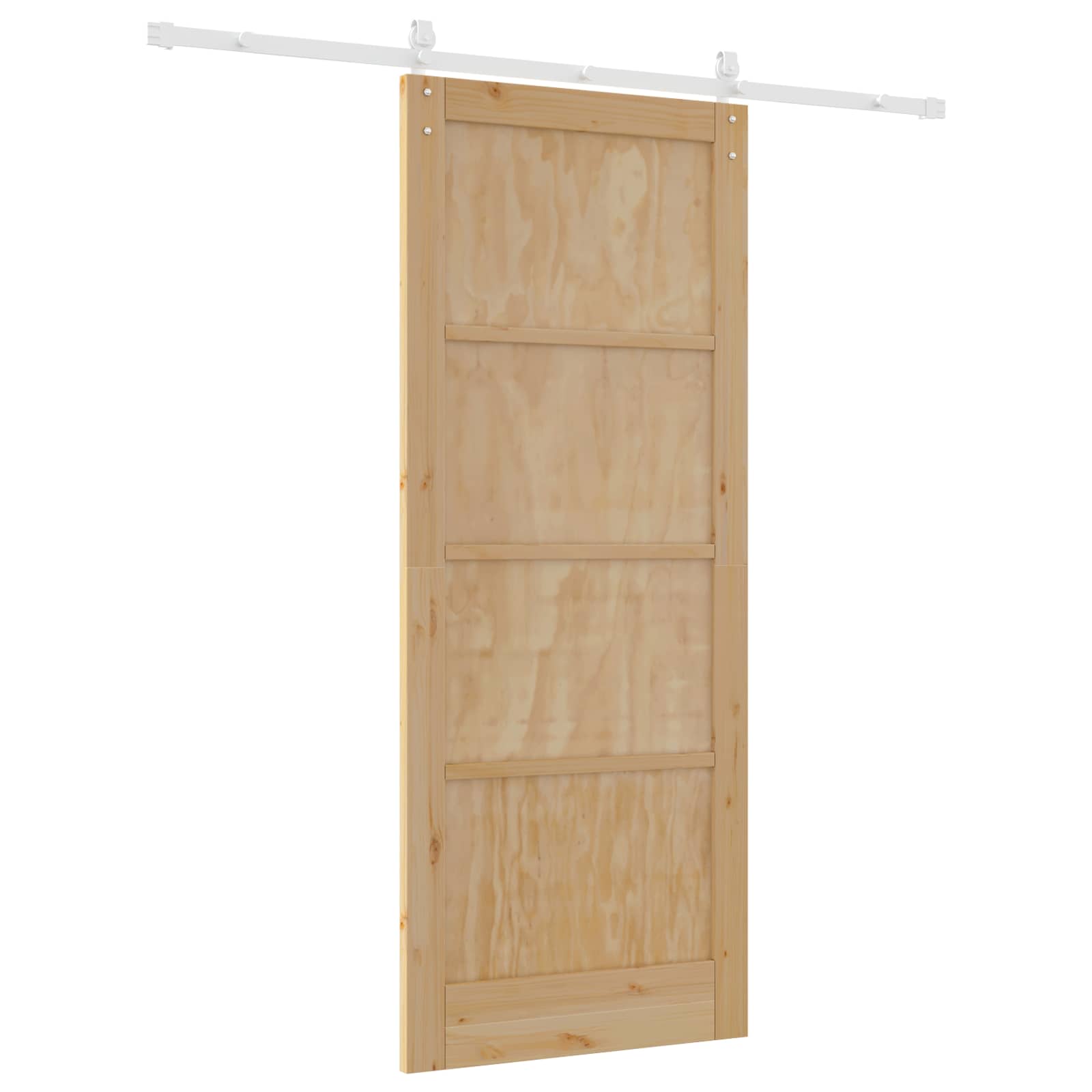 Klizna vrata Prirodna i bijela 86 x 211 cm Masivna borovina