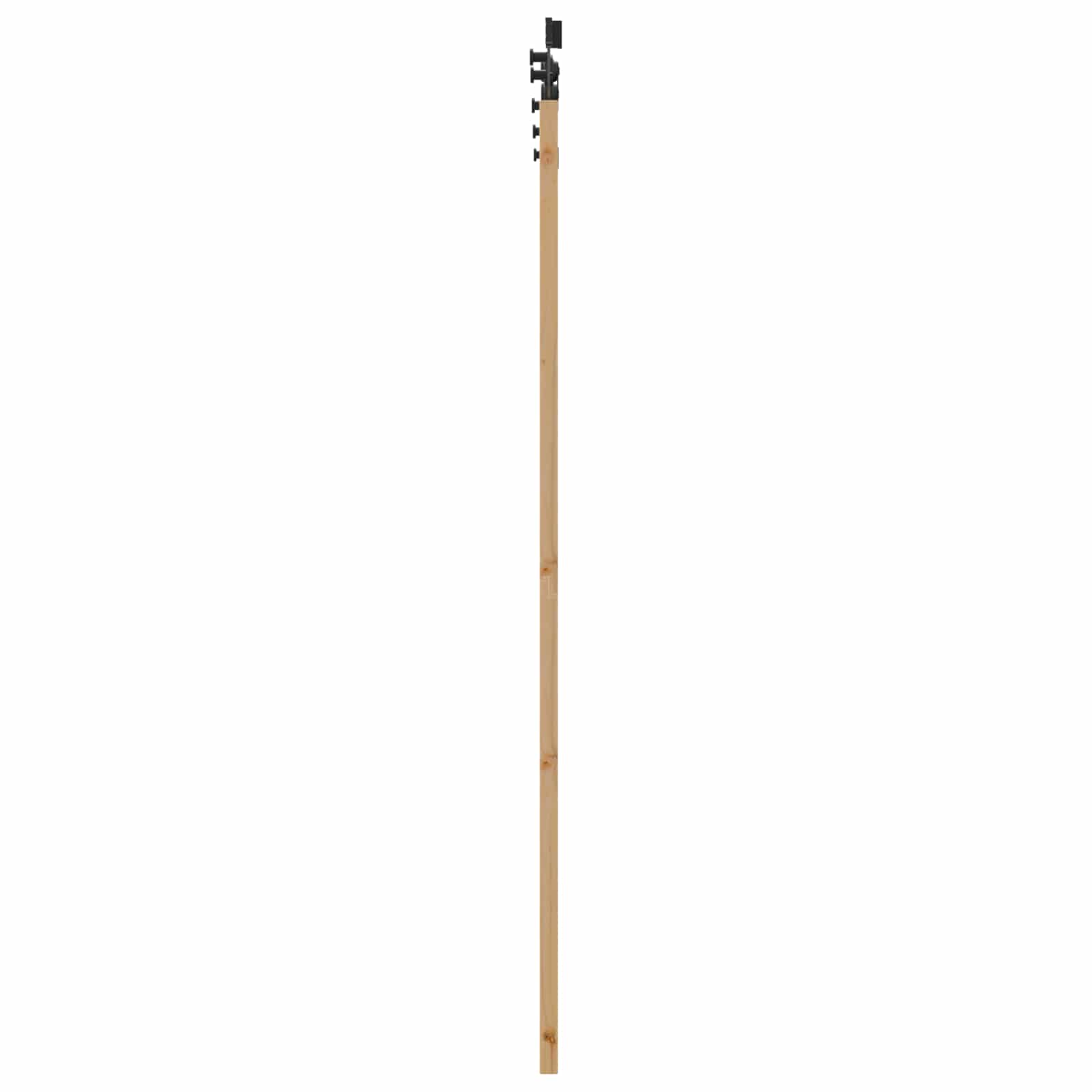 Klizna vrata Prirodna i crna 61 x 198,5 cm Masivna borovina
