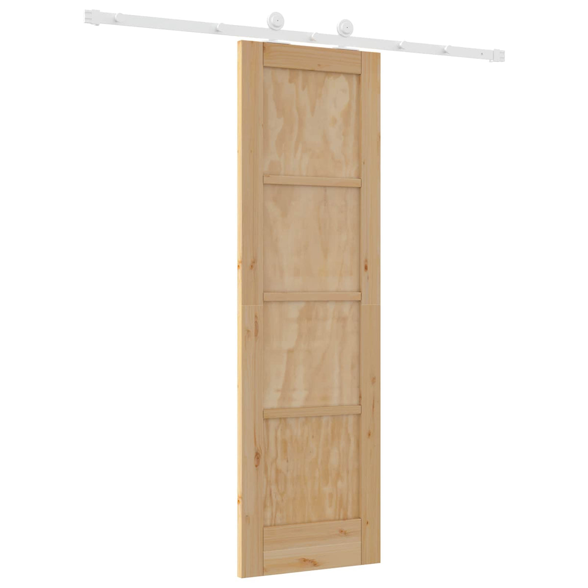 Klizna vrata Prirodna i bijela 61 x 198,5 cm Masivna borovina