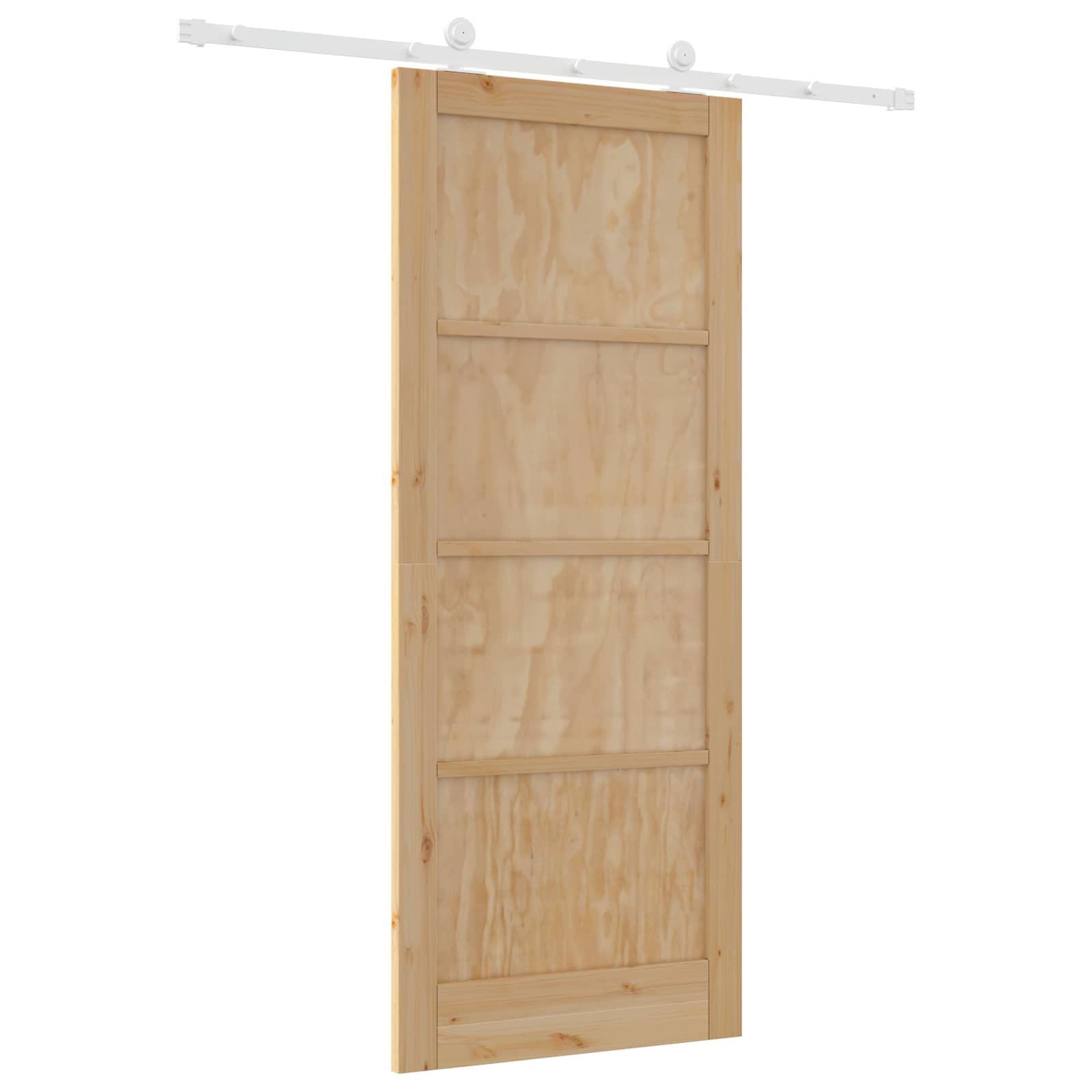 Klizna vrata Prirodna i bijela 86 x 211 cm Masivna borovina