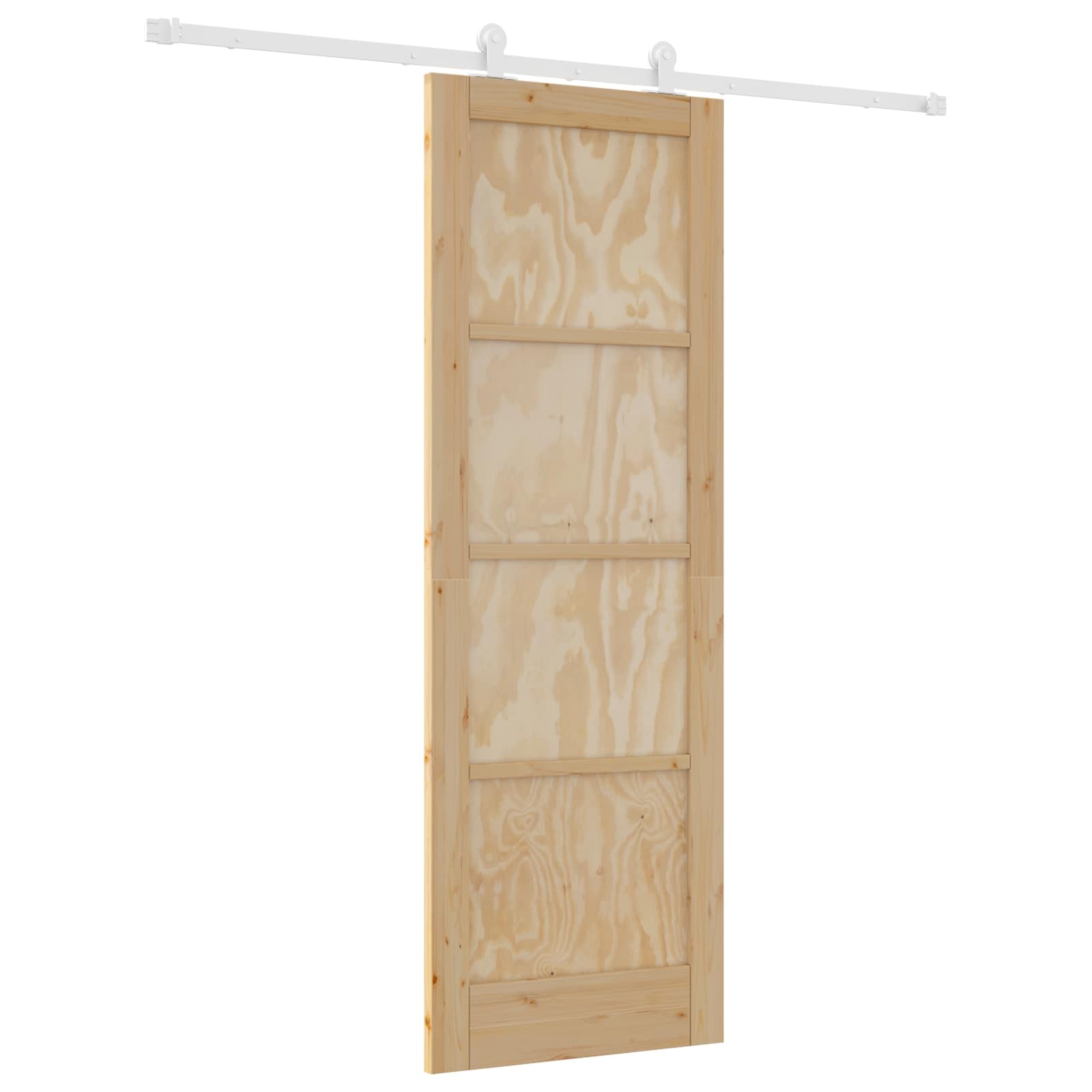 Klizna vrata Prirodna i bijela 73,5 x 211 cm Masivna borovina