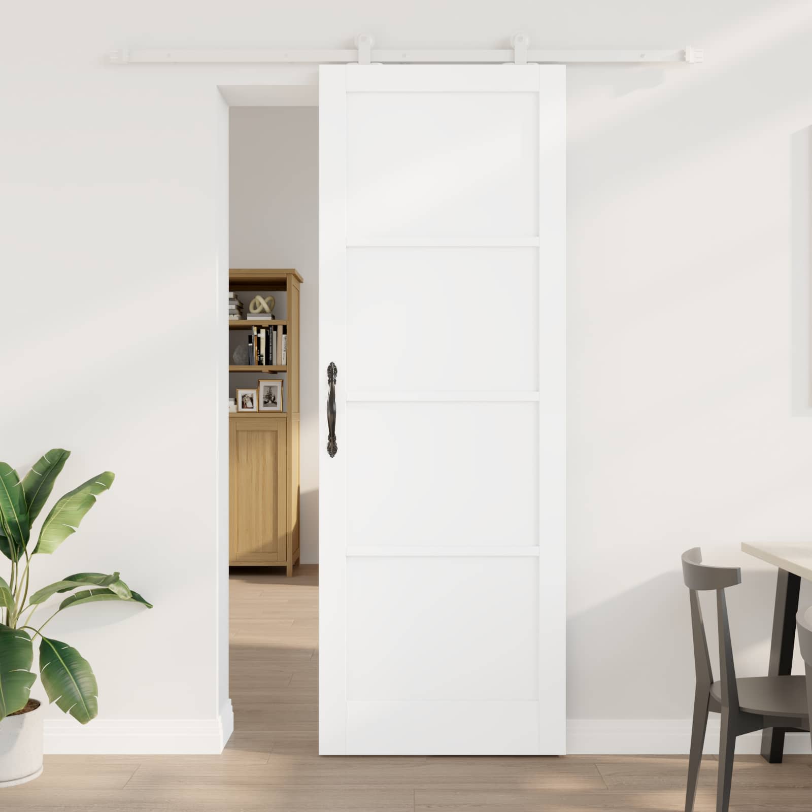 Klizna vrata Bijela 83 x 232 cm Masivna borovina