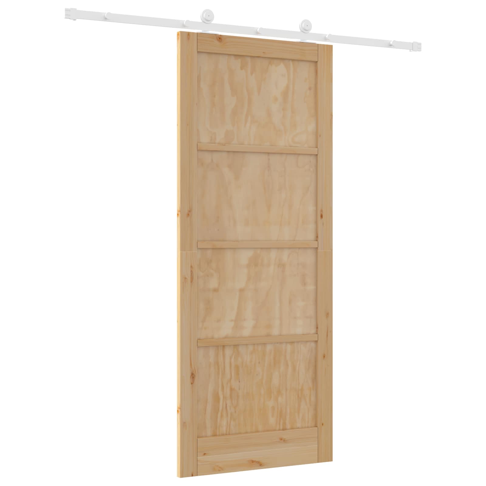 Klizna vrata Prirodna i bijela 86 x 211 cm Masivna borovina