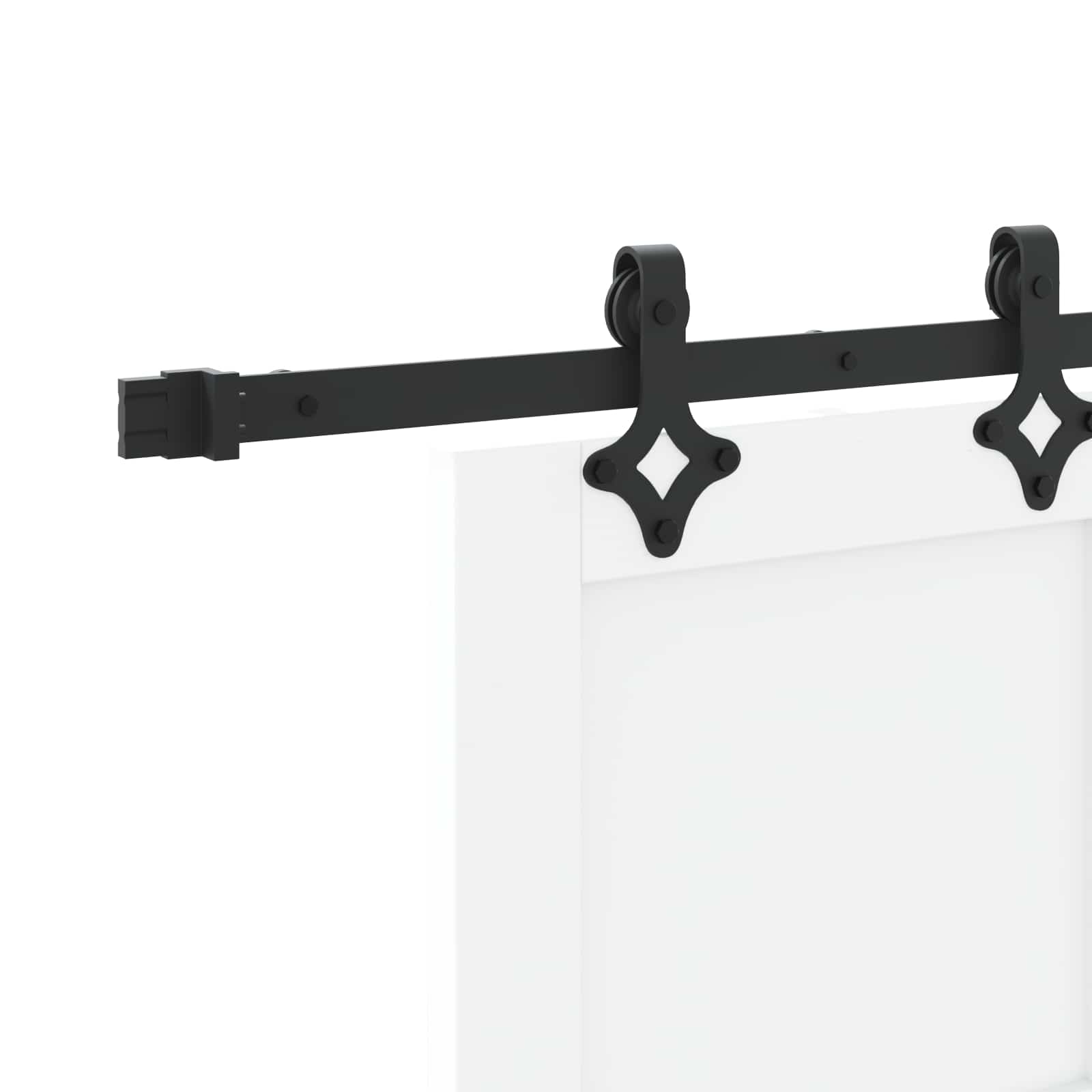 Klizna vrata Bijela i crna 83 x 232 cm Masivna borovina
