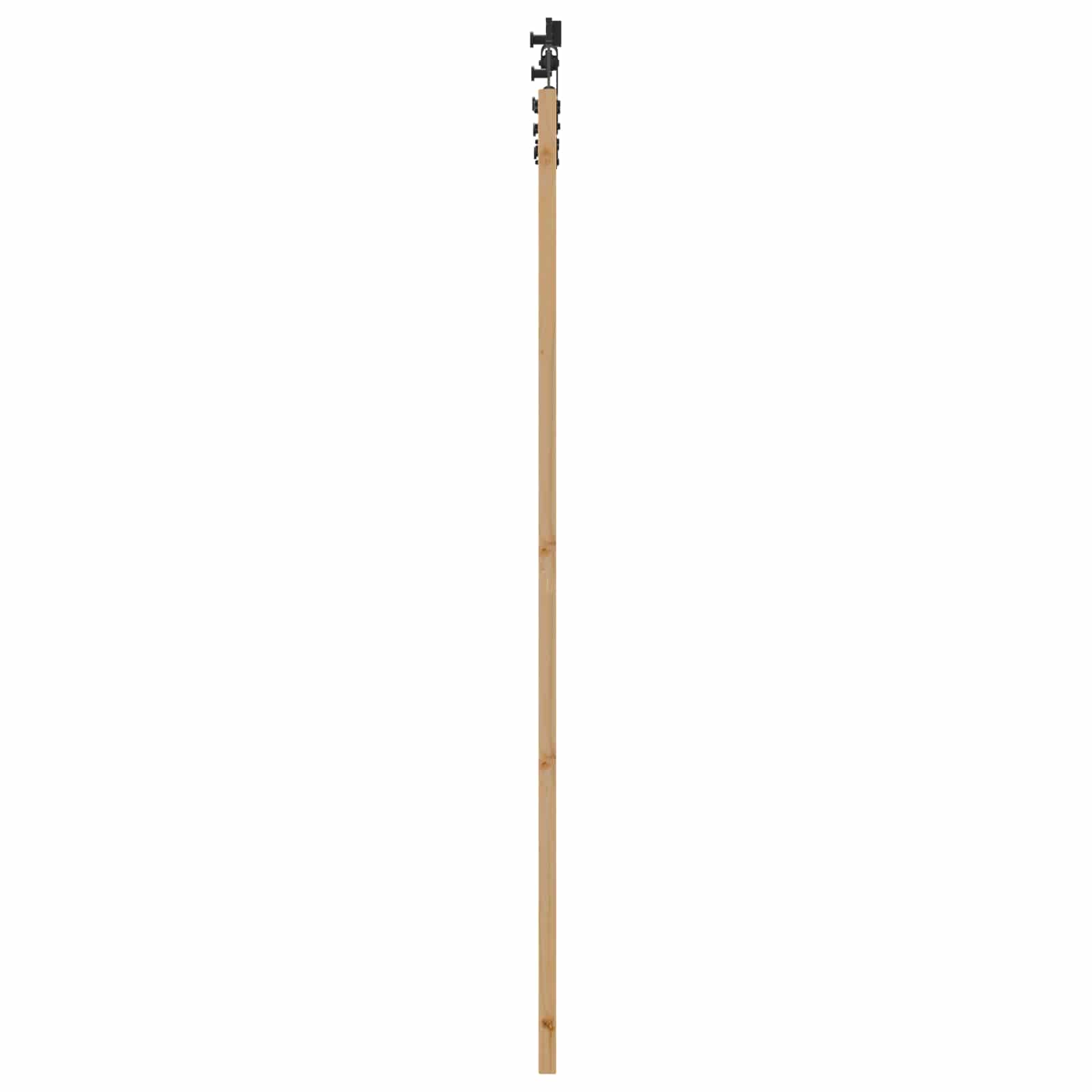 Klizna vrata Prirodna i crna 86 x 211 cm Masivna borovina