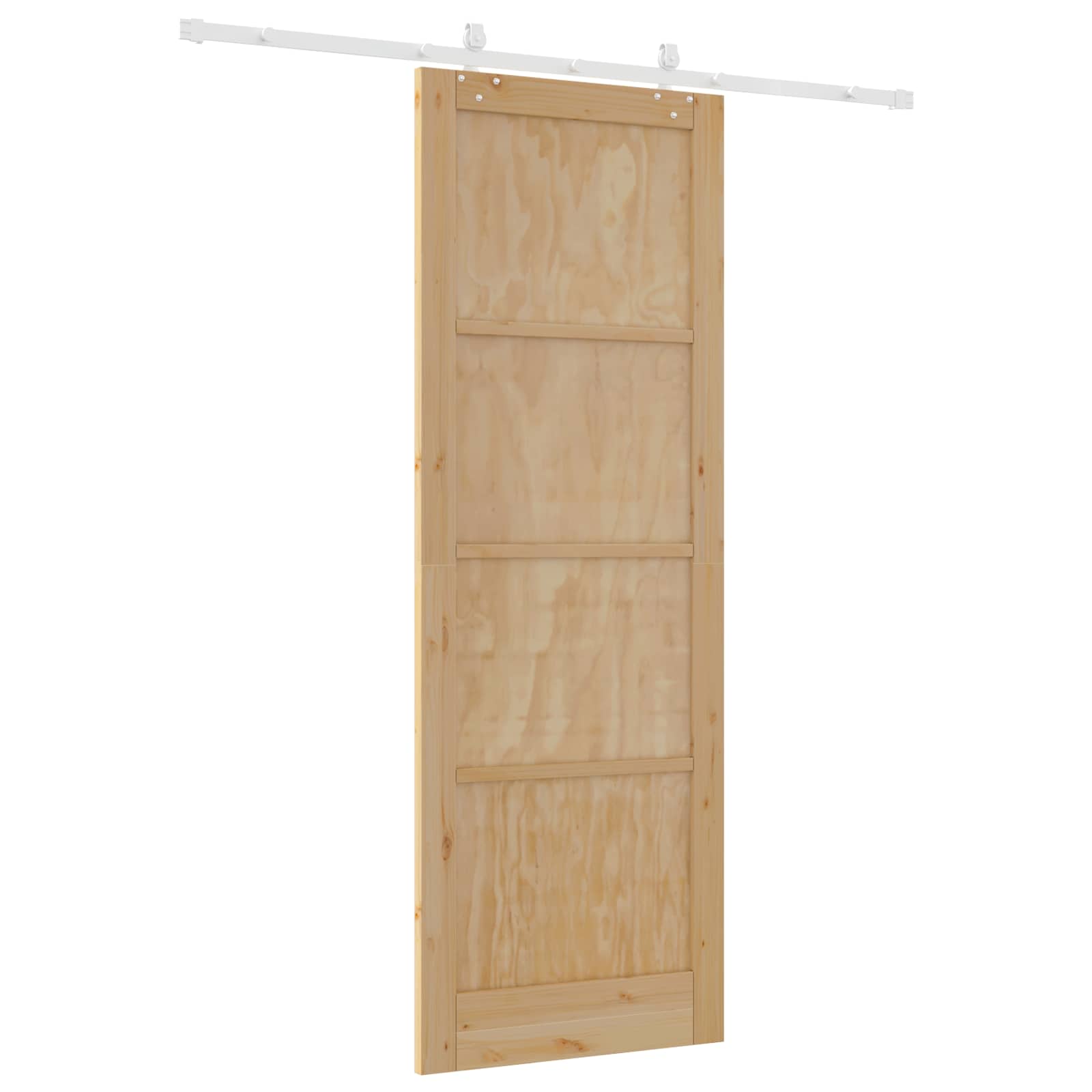 Klizna vrata Prirodna i bijela 83 x 232 cm Masivna borovina