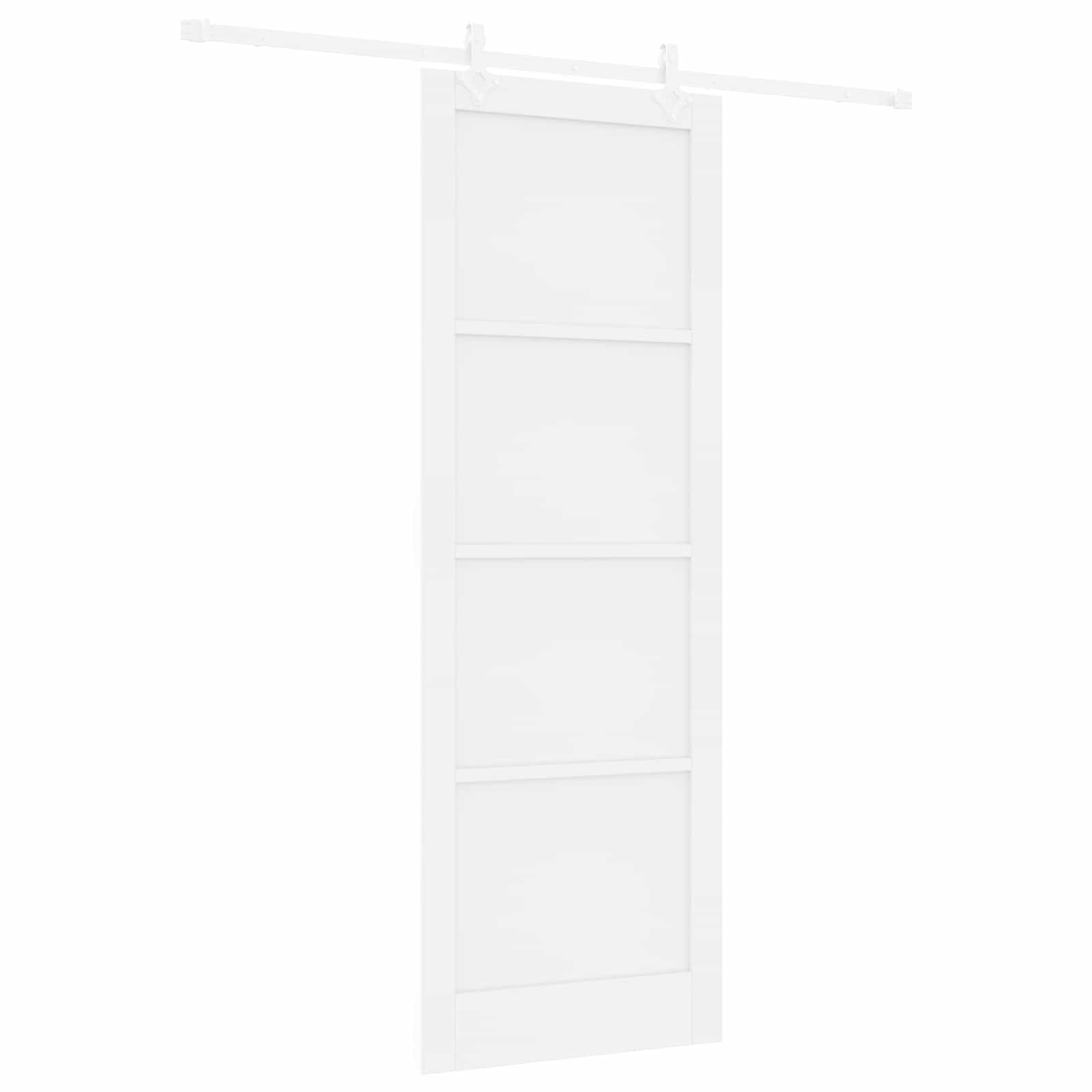 Klizna vrata Bijela 83 x 232 cm Masivna borovina
