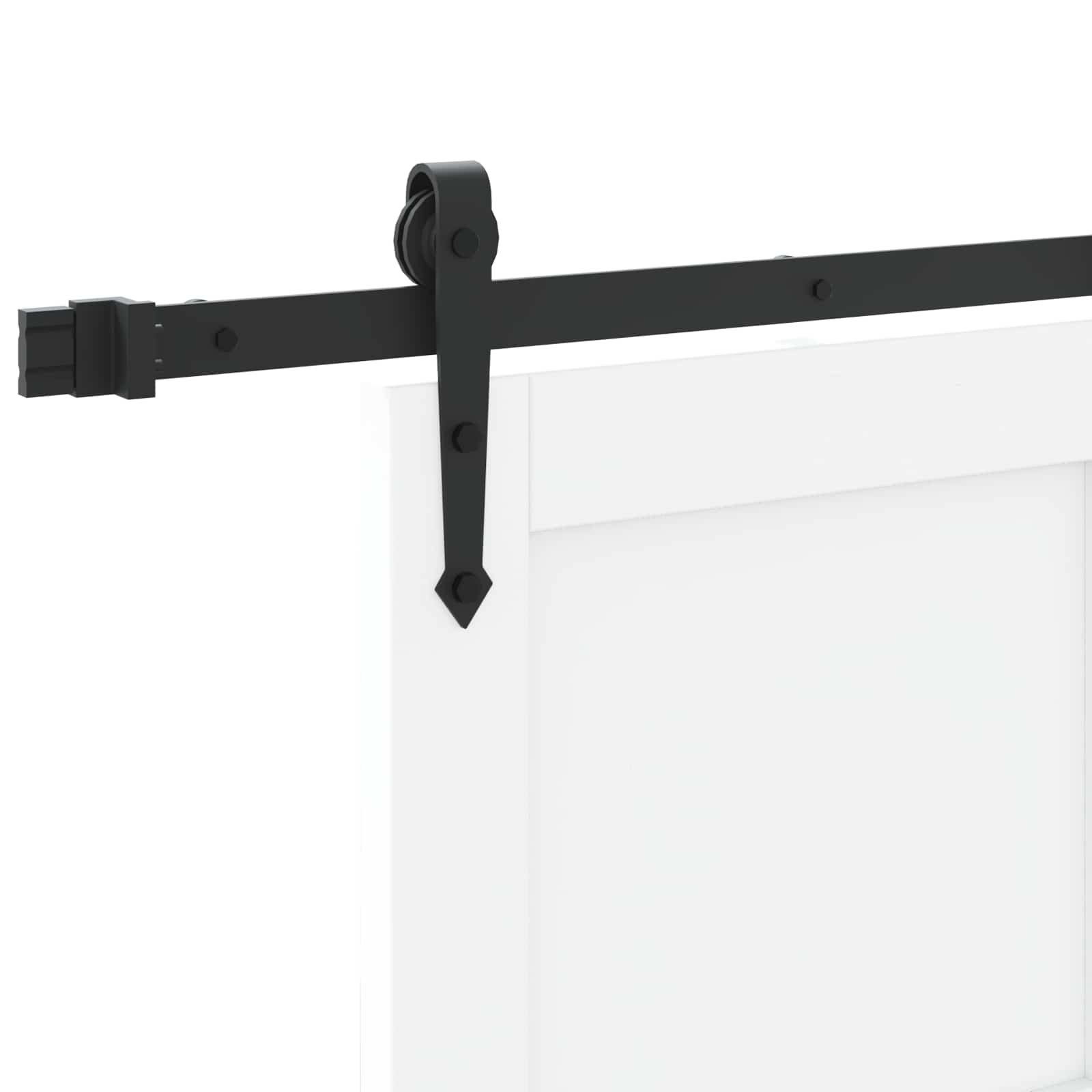 Klizna vrata ORKDAL Bijela i crna 83 x 232 cm Masivna borovina