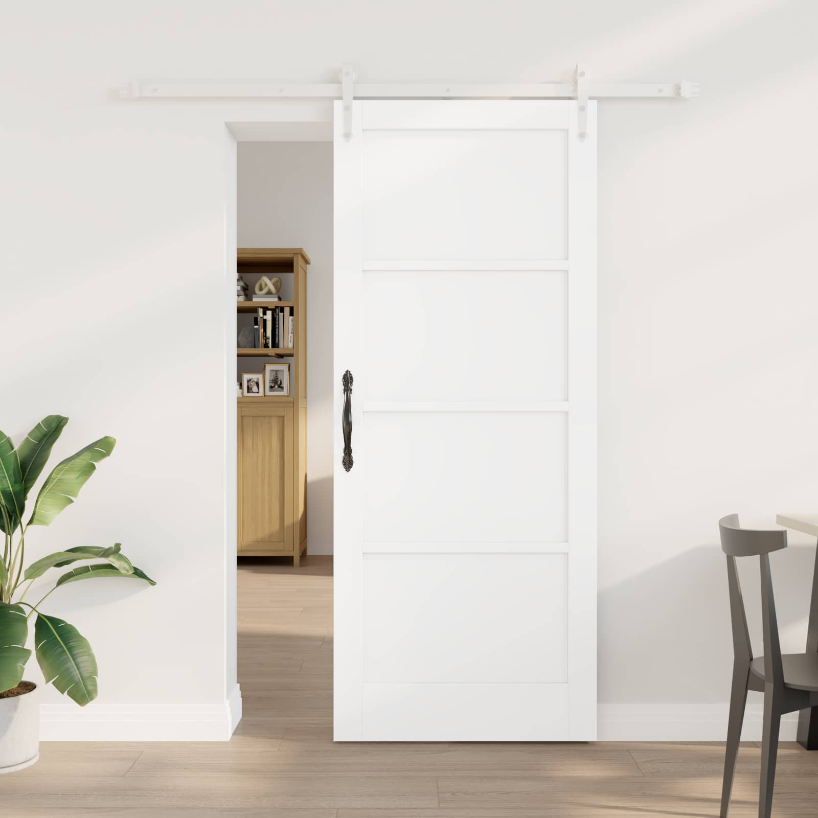 Klizna vrata ORKDAL Bijela 83 x 202 cm Masivna borovina