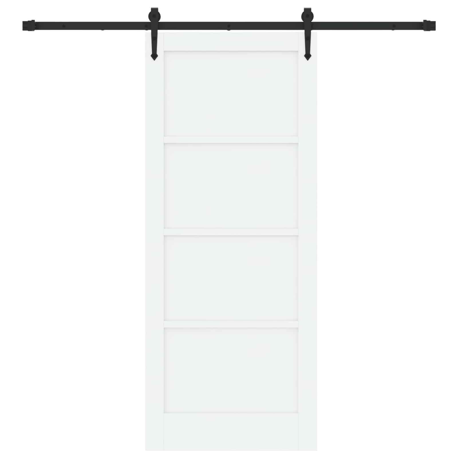 Klizna vrata ORKDAL Bijela i crna 83 x 202 cm Masivna borovina