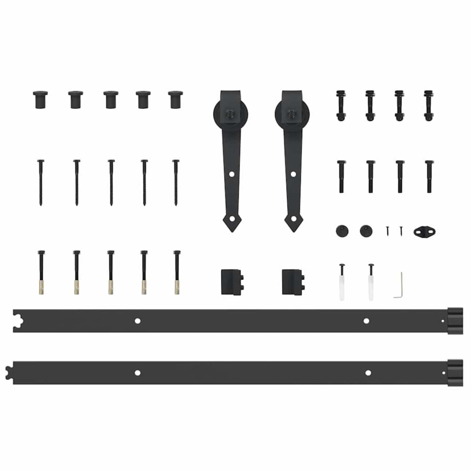 Klizna vrata ORKDAL Bijela i crna 83 x 232 cm Masivna borovina