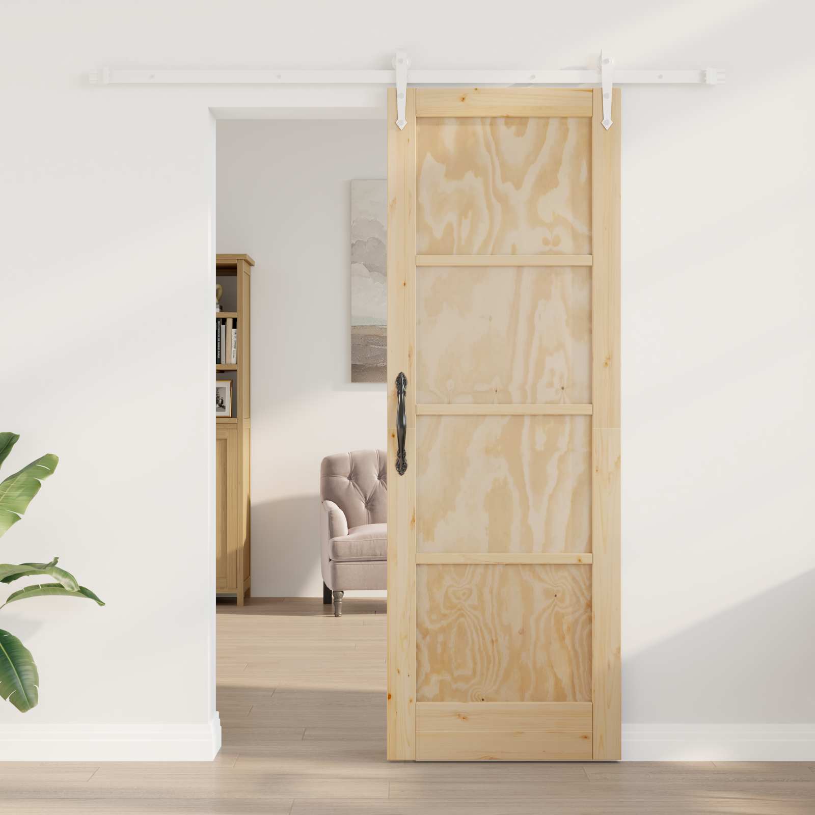 Klizna vrata ORKDAL Prirodna i bijela 73,5 x 211 cm