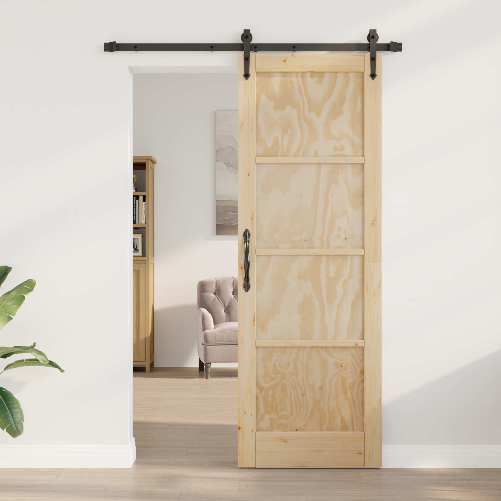 Klizna vrata ORKDAL Prirodna 73,5 x 211 cm Masivna borovina