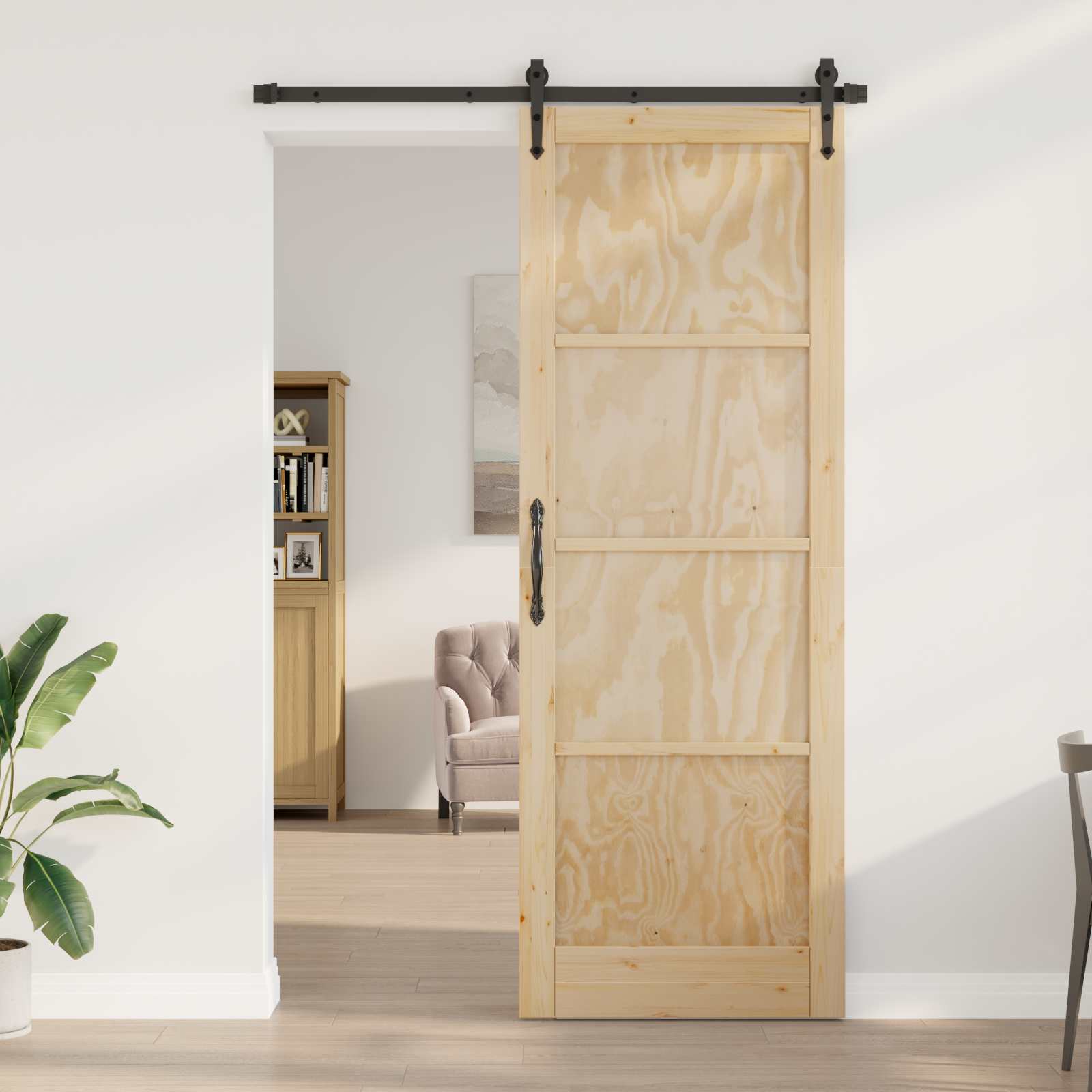 Klizna vrata ORKDAL Prirodna 83 x 232 cm Masivna borovina