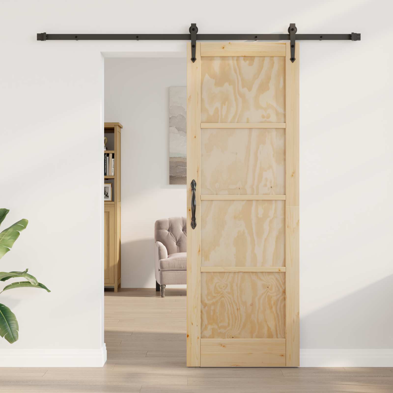 Klizna vrata ORKDAL Prirodna 73,5 x 211 cm Masivna borovina