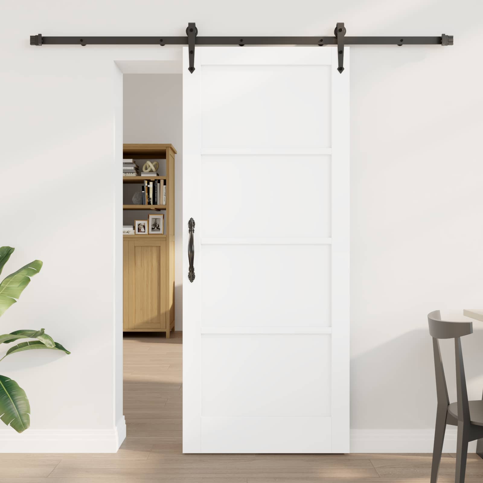 Klizna vrata ORKDAL Bijela 83 x 202 cm Masivna borovina