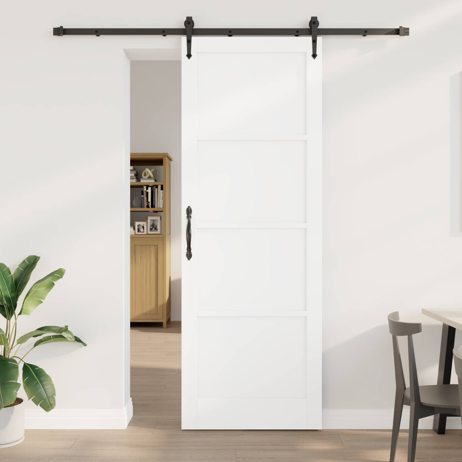 Klizna vrata ORKDAL Bijela 83 x 232 cm Masivna borovina