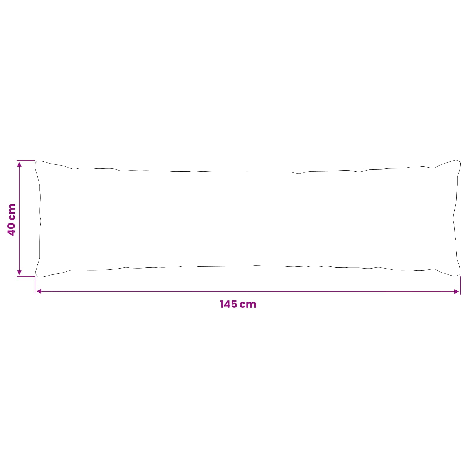 Jastuk s jastukom HEERLEN Ružičasta 40 x 145 cm Baršun