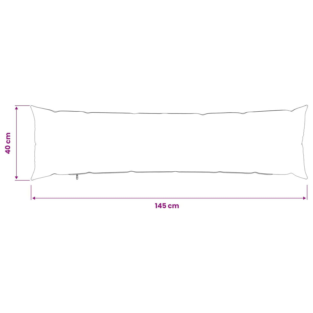 Jastuk s jastukom HEERLEN Žuta 40 x 145 cm Mikrofibra Flis