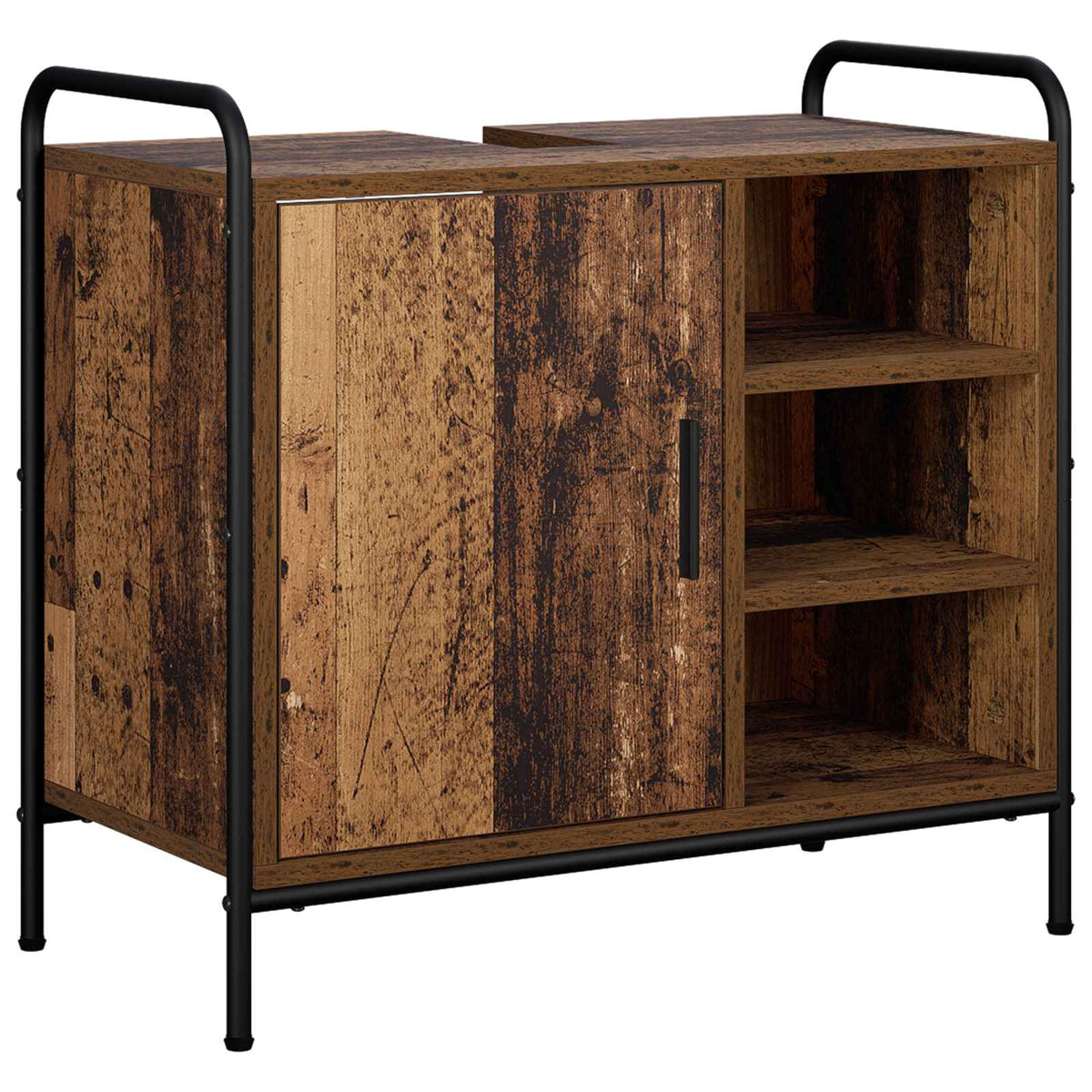 Set ormarića za kupaonicu 3 kom. Staro drvo 40 x 36 x 99,5 cm