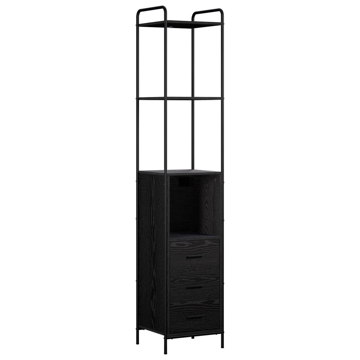 Set ormarića za kupaonicu 3 kom. Crni hrast 40 x 36 x 200,5 cm