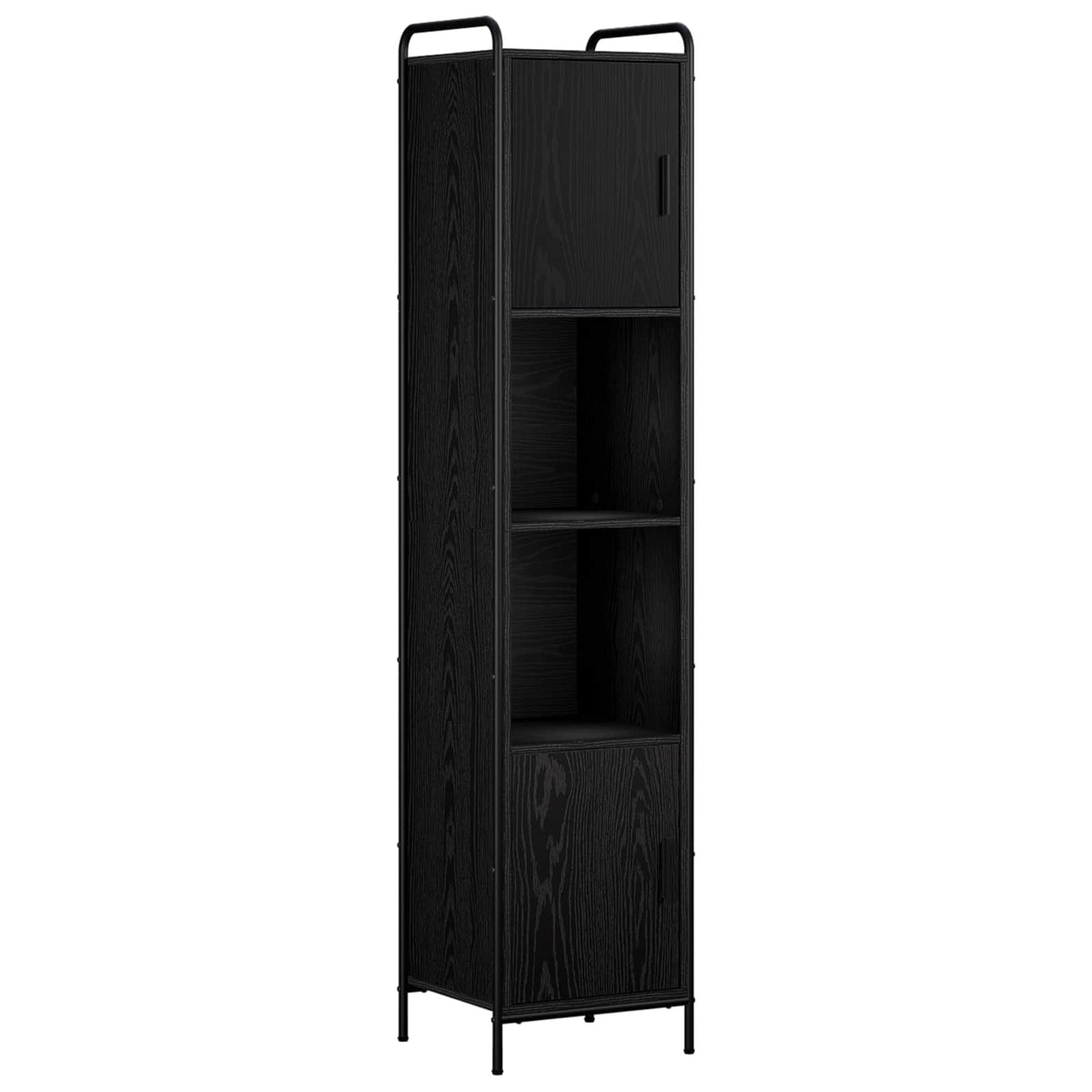Set ormarića za kupaonicu 4 kom. Crni hrast 40 x 36 x 181 cm