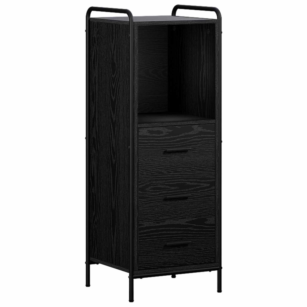 Set ormarića za kupaonicu 4 kom. Crni hrast 40 x 36 x 181 cm