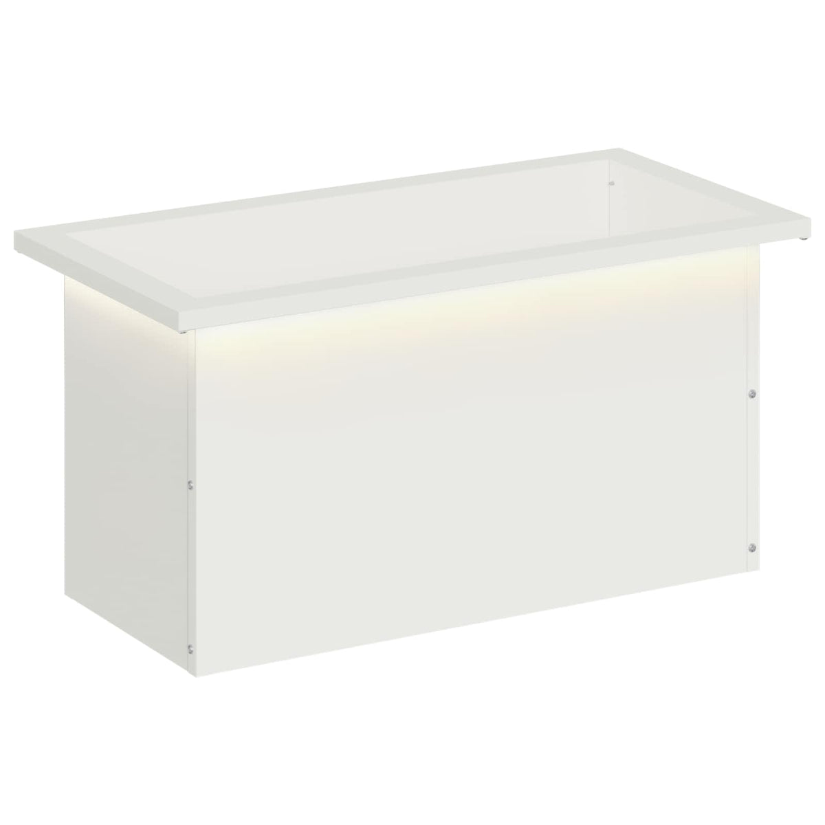 Vrtna posuda za sadnju s LED svjetlom Bijela 30 x 60 x 30 cm