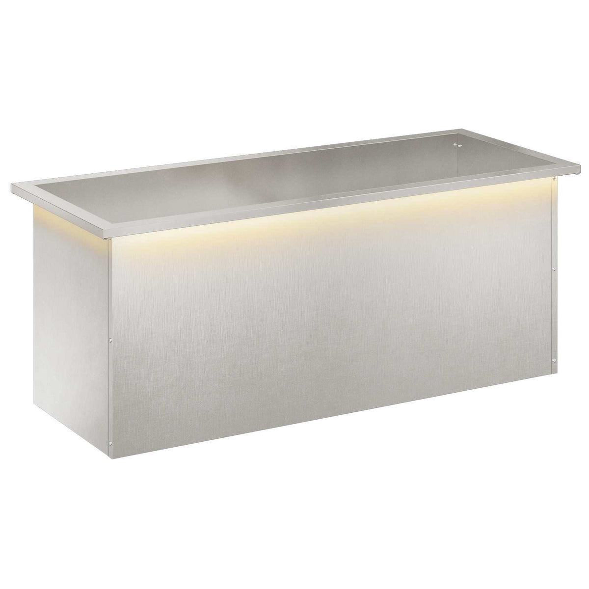Vrtna posuda za sadnju s LED svjetlom Srebrna 40 x 100 x 40 cm