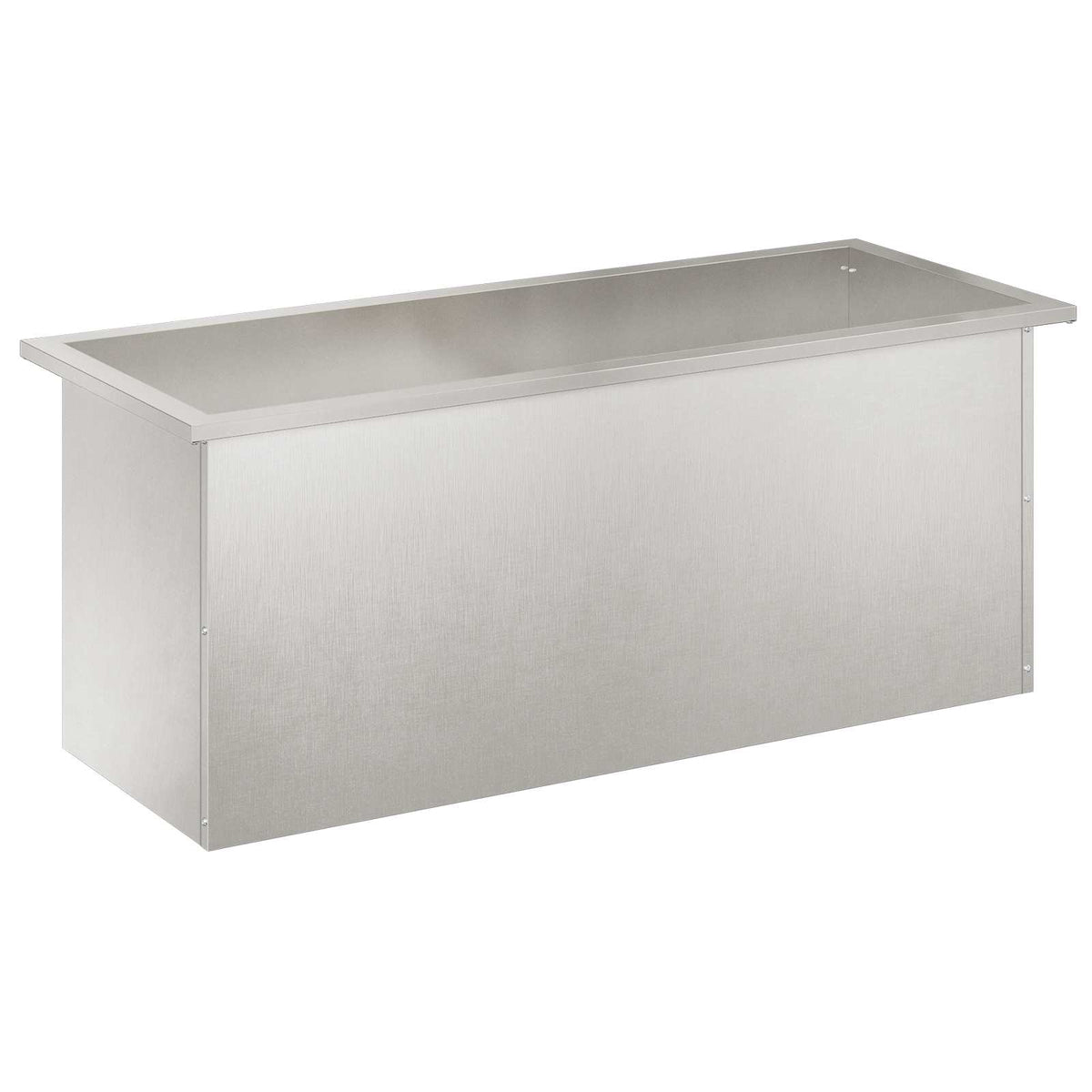 Vrtna posuda za sadnju s LED svjetlom Srebrna 40 x 100 x 40 cm