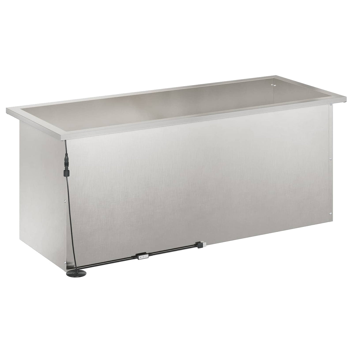 Vrtna posuda za sadnju s LED svjetlom Srebrna 40 x 100 x 40 cm